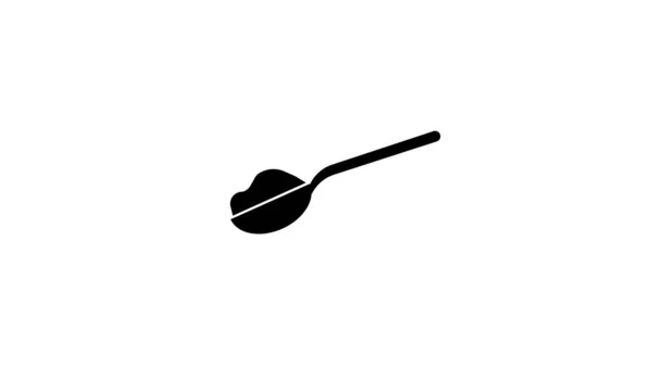 Spoon Icon Illustration Platt Färg Piktogram Vit Bakgrund — Stockfoto