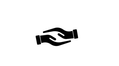 İnsan elinin izole edilmiş bir çizimi.