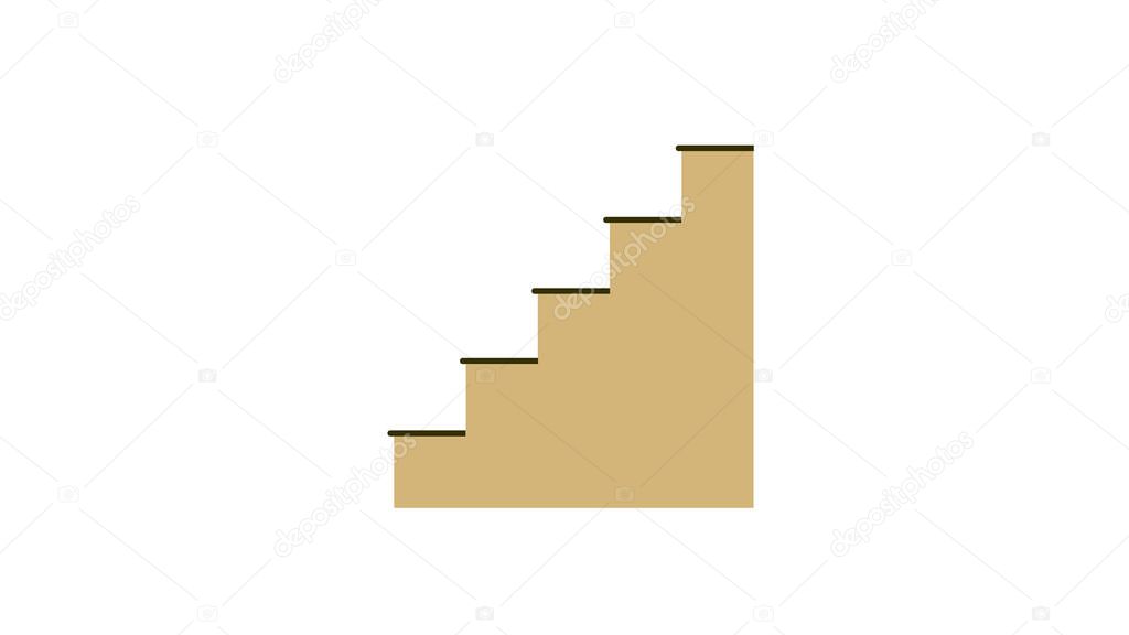 Stairs symbol logo illustration.   graphics