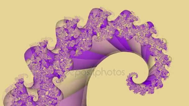 Abstract fractal spiral seamless loop background — Stock Video