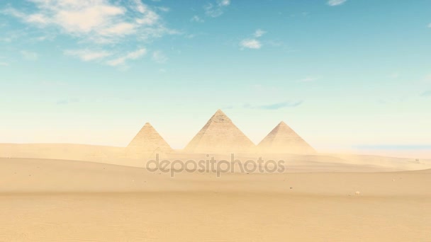Timelapse moln över pyramiderna i Giza, Egypten 4k — Stockvideo