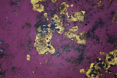 Eski Soyulmuş, sarı, mor renkte Grunge Arkaplanı