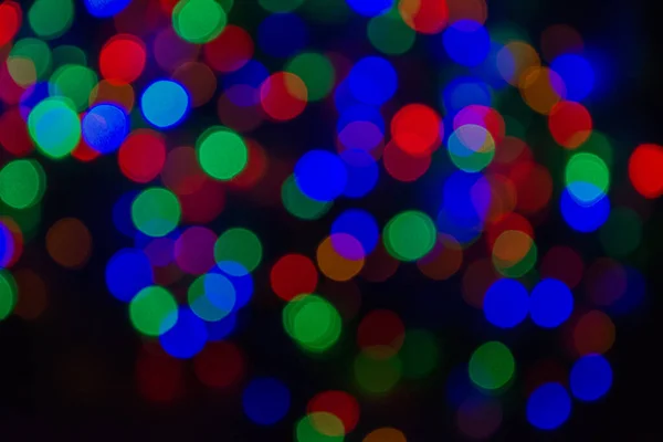 Colorful trendy festive background of blurry lights. Abstract Blurry Background Bokeh. Defocused, soft focus — Stock Photo, Image