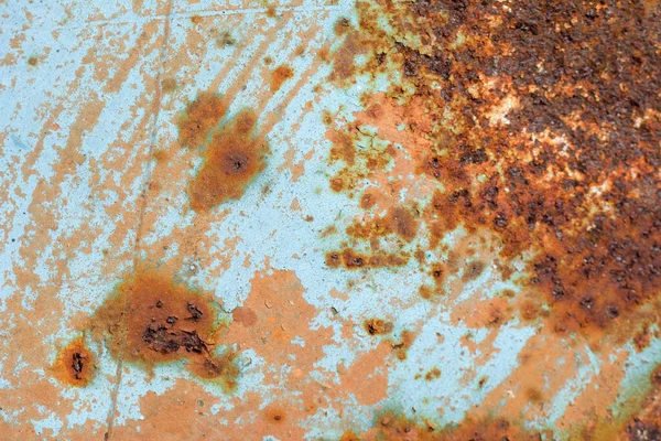 Grunge rusted metal texture, rust and oxidized metal background. Metallic blue wall with rust. Copyspace for text