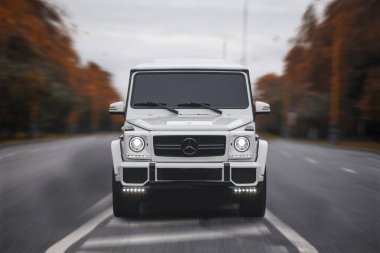 Moskova 'da Mercedes G sınıfı.