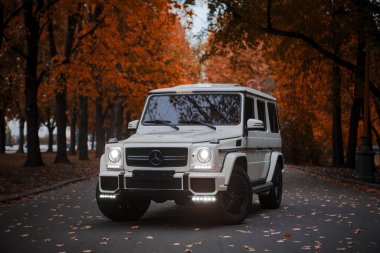 Moskova 'da Mercedes G sınıfı.