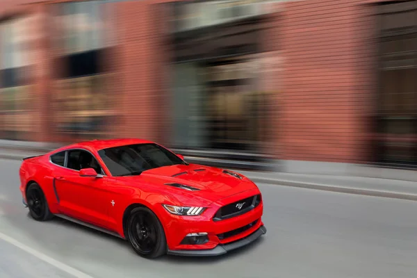 Red Mustang Moscow — Stock Photo, Image