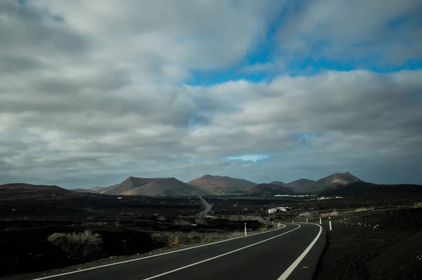 Volcanic road in Spain