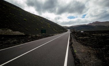 Volcanic road in Spain