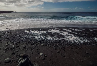 Black sand beach in the Canary Islands