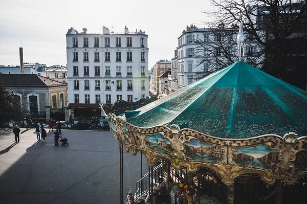 Belas vistas de Paris em perspectiva ao nascer do sol — Fotografia de Stock