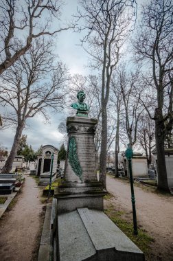 Gün batımında Paris 'in güzel manzarası