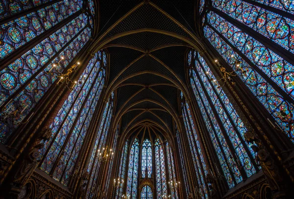 Nice views of the interior of a church in Paris 스톡 사진
