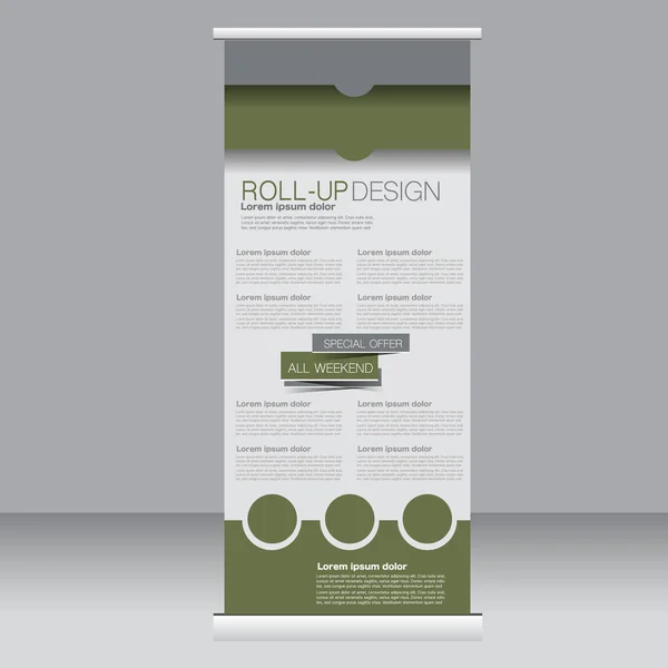 Roll up banner stand modello . — Vettoriale Stock