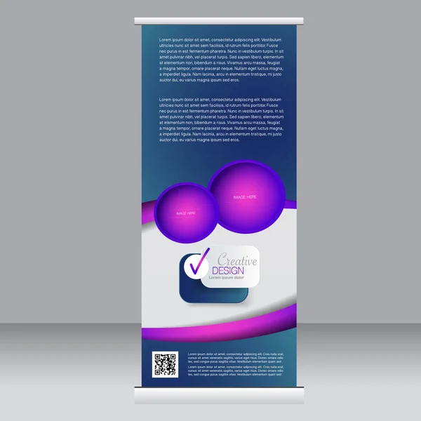 Roll up banner stand modello . — Vettoriale Stock