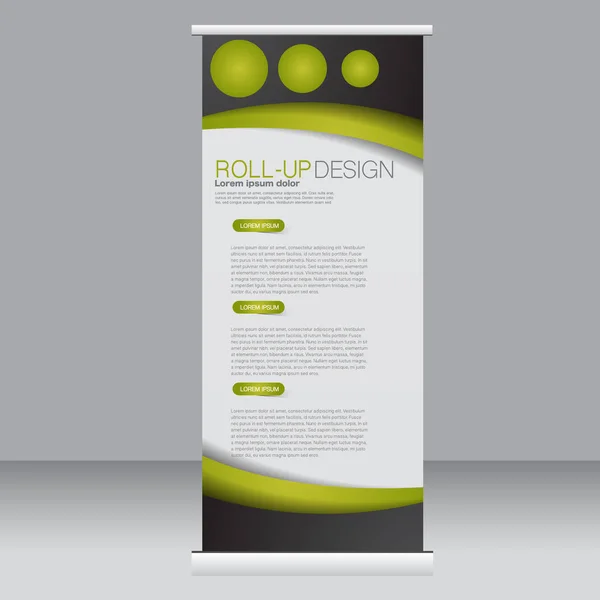 Roll up banner stand plantilla . — Vector de stock