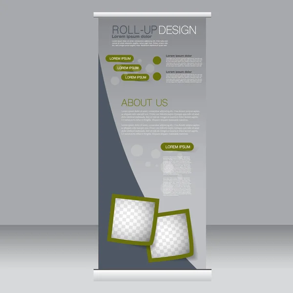 Roll up banner stand plantilla . — Vector de stock