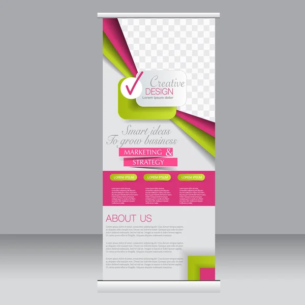 Roll-up banner állvány sablon. — Stock Vector