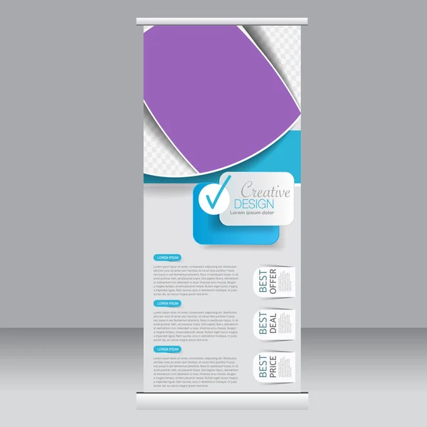 Roll up banner stand modello . — Vettoriale Stock