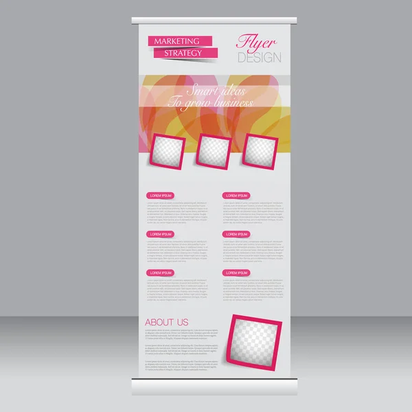 Roll up banner stand template. — Stock Vector