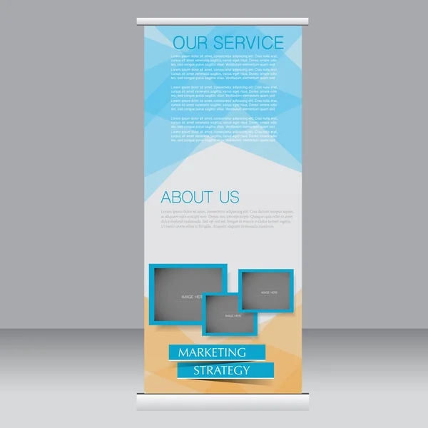 Roll up banner stand plantilla . — Vector de stock