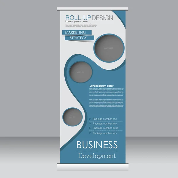 Roll up banner stand plantilla . — Vector de stock