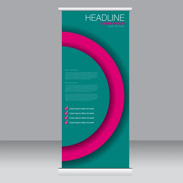 Roll up banner stand template. — Stock Vector