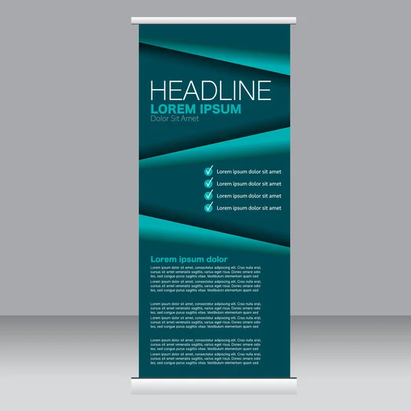 Roll up banner stand plantilla . — Vector de stock