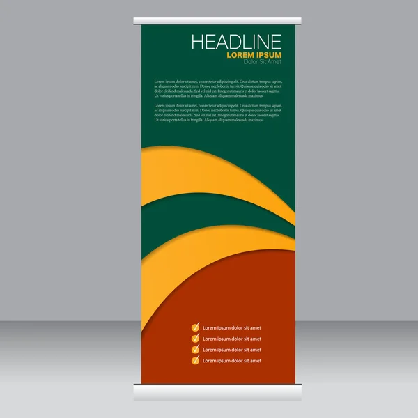 Roll up banner stand plantilla . — Vector de stock