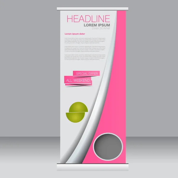Roll up banner stand template. — Stock Vector