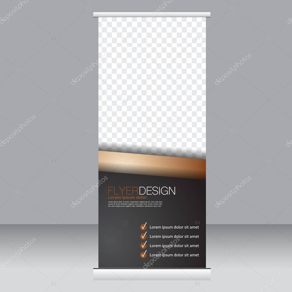 Roll up banner stand template.