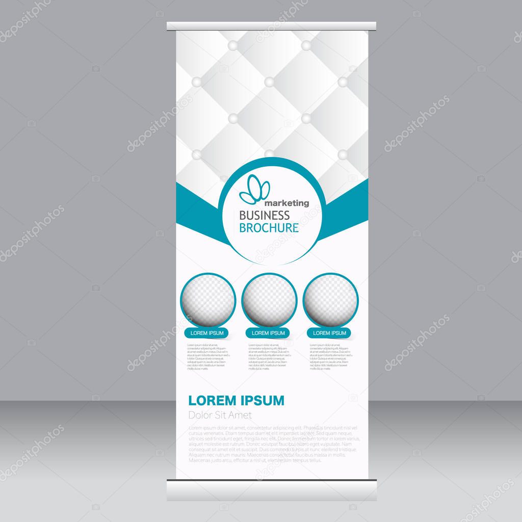 Roll up banner stand template.