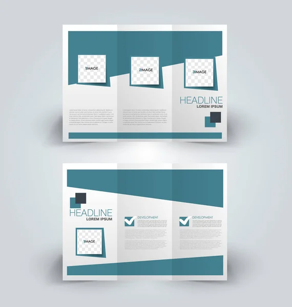 ビジネス教育宣伝のためのパンフレットのデザイン テンプレートです。3 つ折り冊子 — ストックベクタ