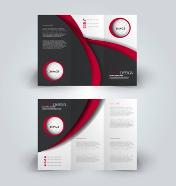 İş eğitim reklam broşür tasarım şablonu. Panelli kitapçık