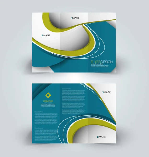 Brochure ontwerpsjabloon voor business onderwijs advertentie. Driebladige brochure — Stockvector