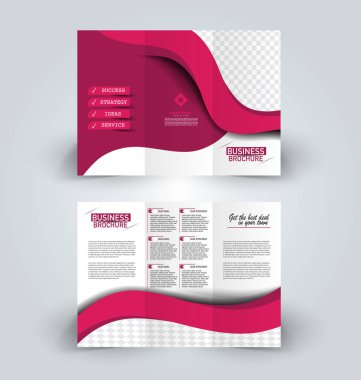 İş eğitim reklam broşür tasarım şablonu. Panelli kitapçık