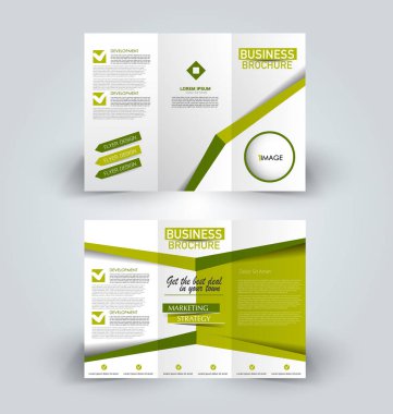 İş eğitim reklam broşür tasarım şablonu. Panelli kitapçık