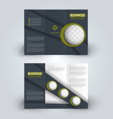 İş eğitim reklam broşür tasarım şablonu. Panelli kitapçık