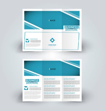 İş eğitim reklam broşür tasarım şablonu. Panelli kitapçık