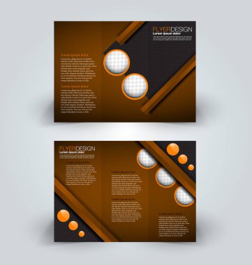 İş eğitim reklam broşür tasarım şablonu. Panelli kitapçık