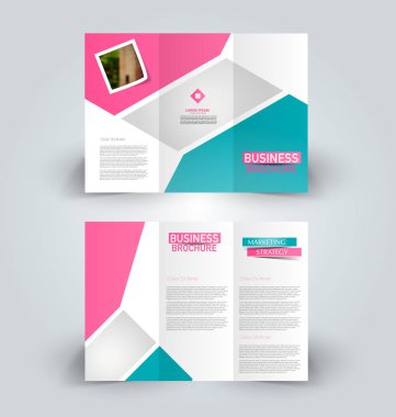 İş eğitim reklam broşür tasarım şablonu. Panelli kitapçık