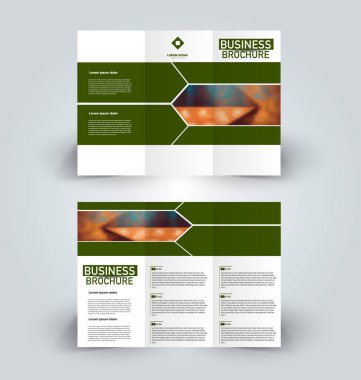 İş eğitim reklam broşür tasarım şablonu. Panelli kitapçık