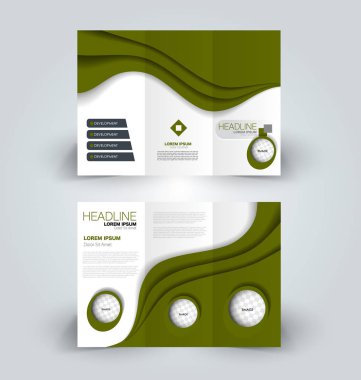 İş eğitim reklam broşür tasarım şablonu. Panelli kitapçık