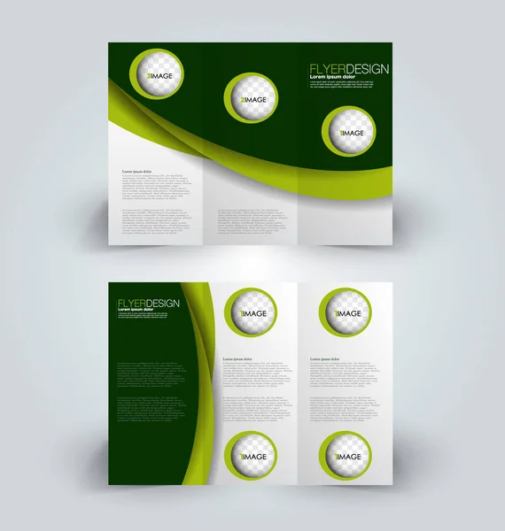 Brochure ontwerpsjabloon voor business onderwijs advertentie. Driebladige brochure — Stockvector