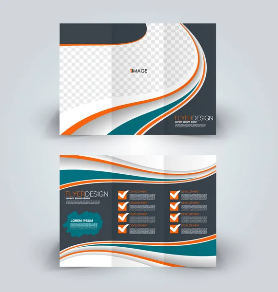 Broschüre Design-Vorlage für Business Education Werbung. Dreifachheft — Stockvektor
