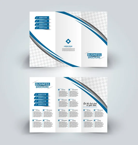 Brochure ontwerpsjabloon voor business onderwijs advertentie. Driebladige brochure — Stockvector