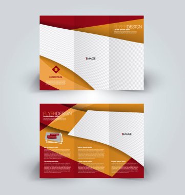 İş eğitim reklam broşür tasarım şablonu. Panelli kitapçık