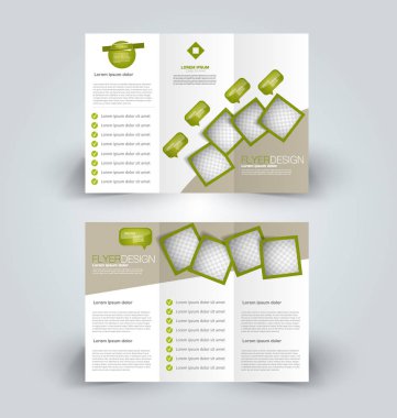 İş eğitim reklam broşür tasarım şablonu. Panelli kitapçık