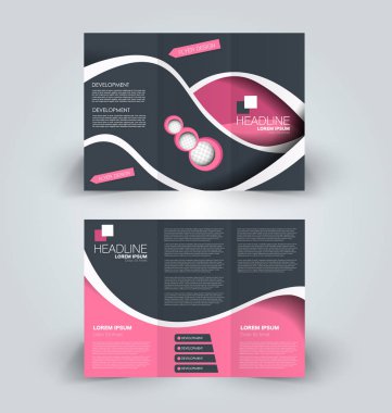 İş eğitim reklam broşür tasarım şablonu. Panelli kitapçık