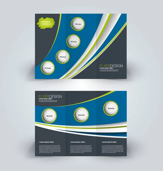 Brochure ontwerpsjabloon voor business onderwijs advertentie. Driebladige brochure — Stockvector